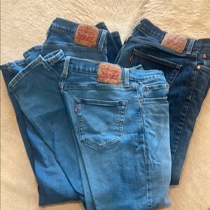 Levi's Blue Straight Leg Jeans Classic Denim